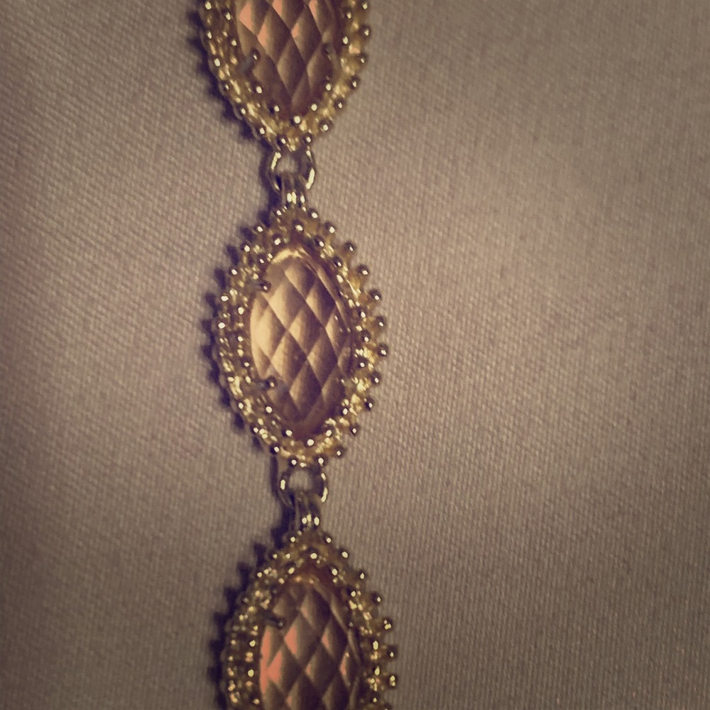 Kendra Scott Gold Bracelet Clear Peach